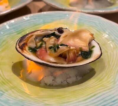 . ホッキ貝磯辺焼き ホッキ貝はそのままでも甘くて美味しい貝で…