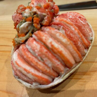 . 香住産 セコガニ甲羅詰め 11がつのコースでお出ししてました…